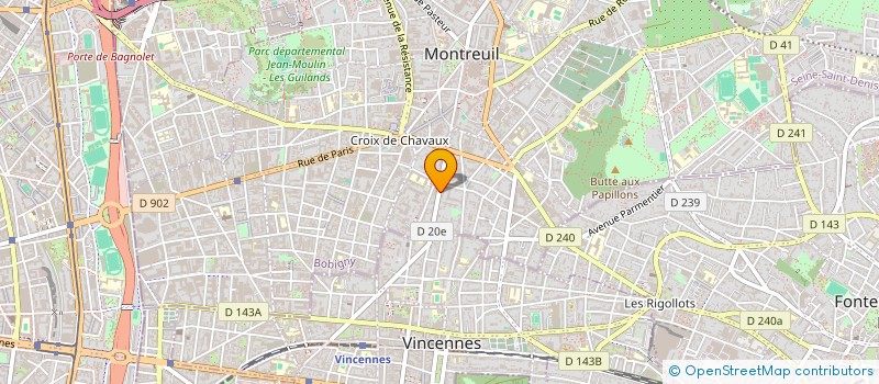 localisation de l'entreprise LA METICULEUSE SARL  MONTREUIL