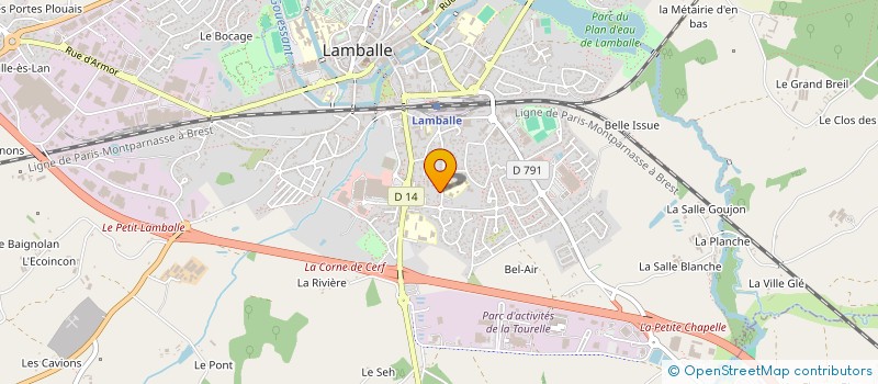 localisation de l'entreprise LA METODI ACADEMY  LAMBALLE-ARMOR