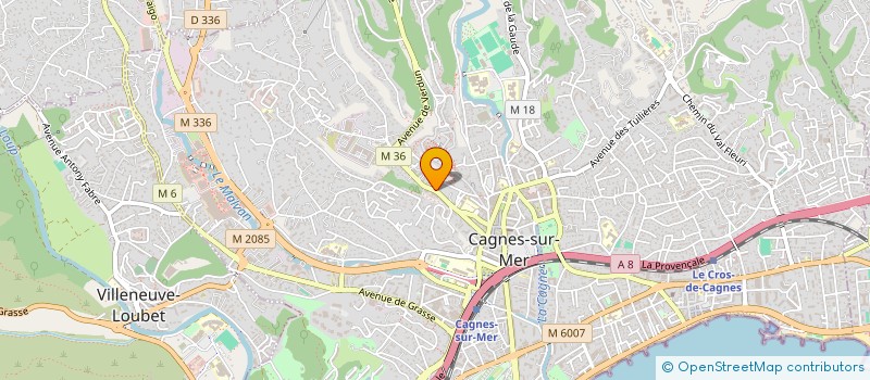 localisation de l'entreprise LA MEUBLERIE à CAGNES-SUR-MER