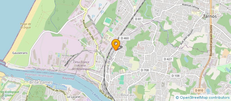 localisation de l'entreprise LA MEUTE INK WORKSHOP  BOUCAU