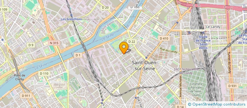 localisation de l'entreprise LA MEUTE - LOUP GAROU à SAINT-OUEN-SUR-SEINE