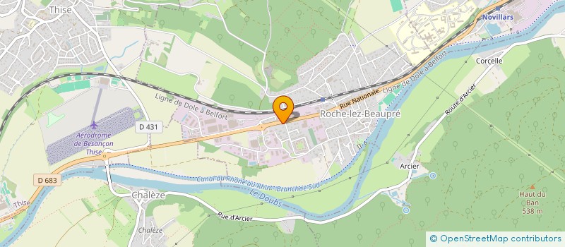 localisation de l'entreprise LA MEYTALLERIE  ROCHE-LEZ-BEAUPRE