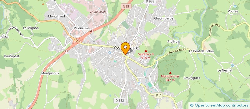 localisation de l'entreprise LA MICHE DE PAIN à YSSINGEAUX
