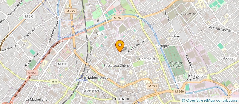 localisation de l'entreprise LA MIDORE  ROUBAIX