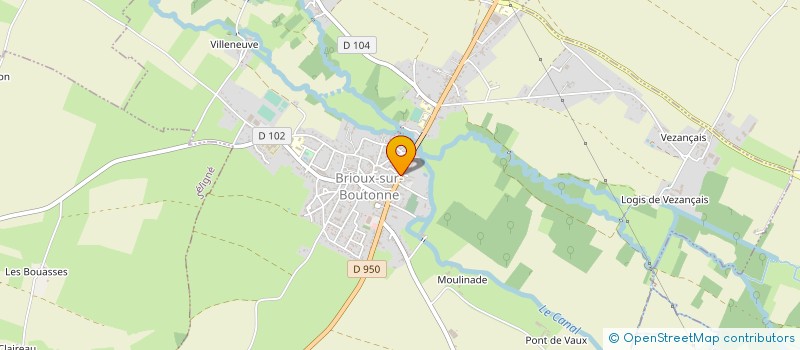 localisation de l'entreprise LA MIE CREME à BRIOUX-SUR-BOUTONNE