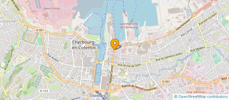 localisation de l'entreprise LA MIE MEUNIER à CHERBOURG-EN-COTENTIN