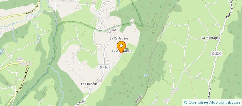 localisation de l'entreprise LA MIELLEE SAUVAGE  MERLAS