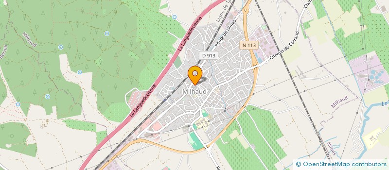 localisation de l'entreprise LA MILHAUDOISE DE BOULANGERIE  MILHAUD