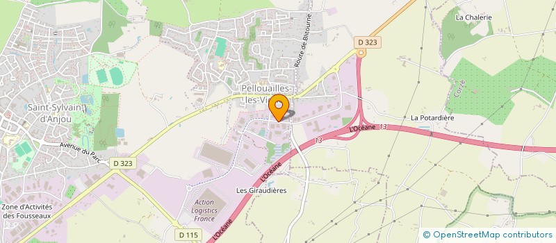 localisation de l'entreprise LA MILLARDIERE  VERRIERES-EN-ANJOU