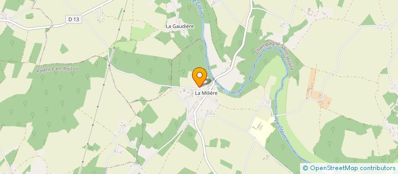 localisation de l'entreprise LA MILLIERE  ROMAGNE