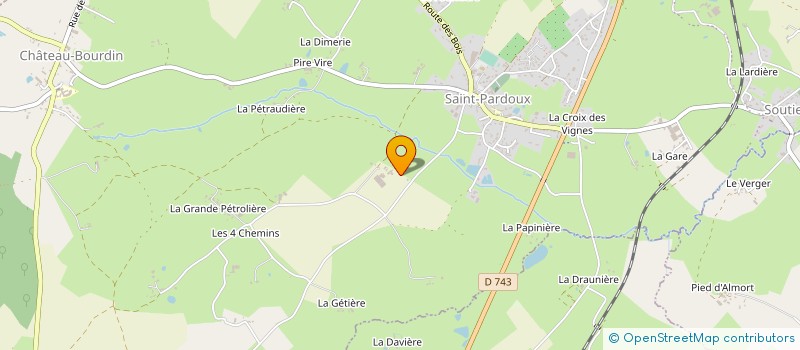 localisation de l'entreprise LA MIMARDIERE à SAINT-PARDOUX-SOUTIERS