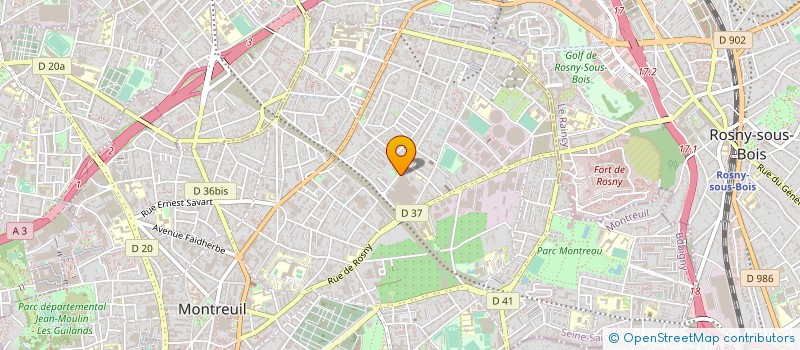 localisation de l'entreprise LA MIMOSA à MONTREUIL