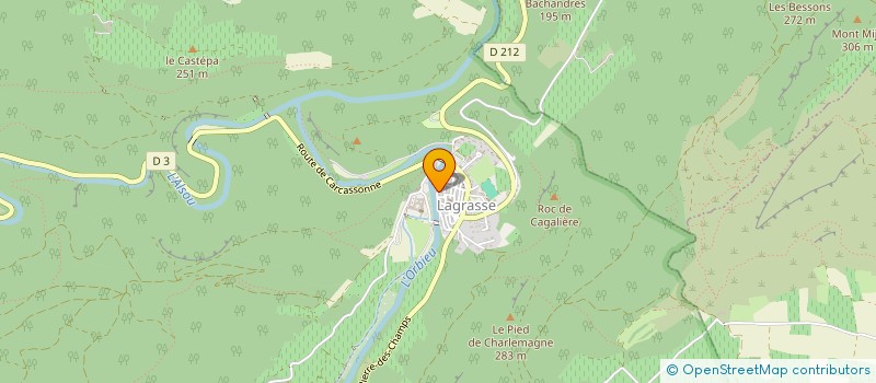 localisation de l'entreprise LA MINE D'ART ASSOCIATION à LAGRASSE