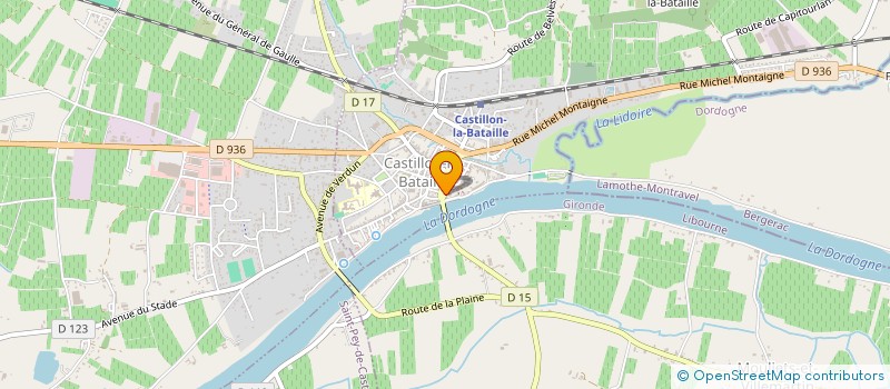 localisation de l'entreprise LA MINUTE CASTILLONNAISE  CASTILLON-LA-BATAILLE