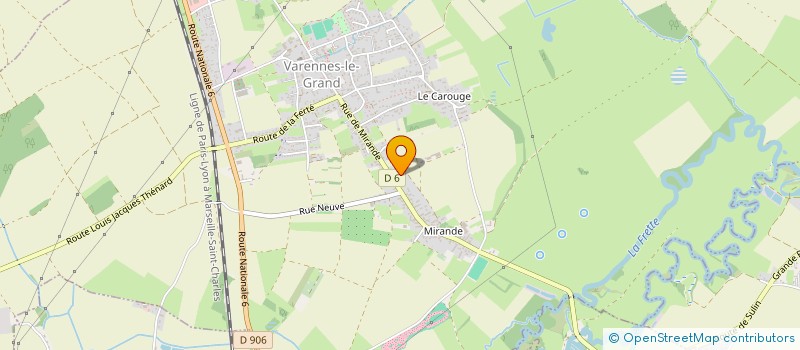 localisation de l'entreprise LA MIRANDIERE  VARENNES-LE-GRAND