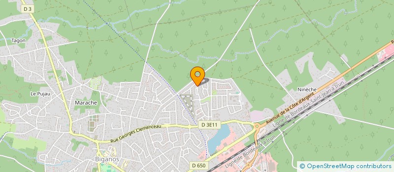 localisation de l'entreprise LA MIROITERIE DU LITTORAL  BIGANOS