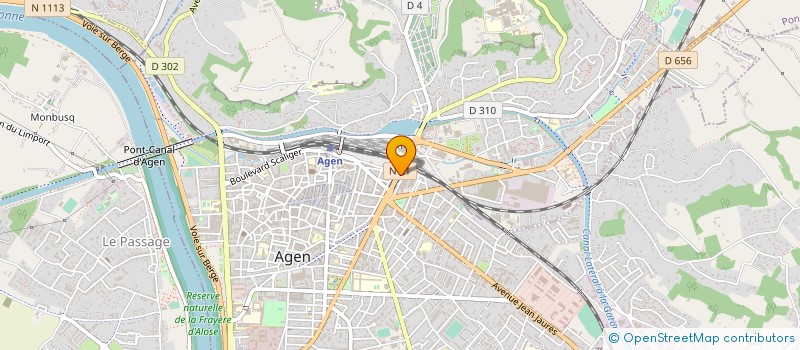 localisation de l'entreprise LA MISE EN PAGE à AGEN
