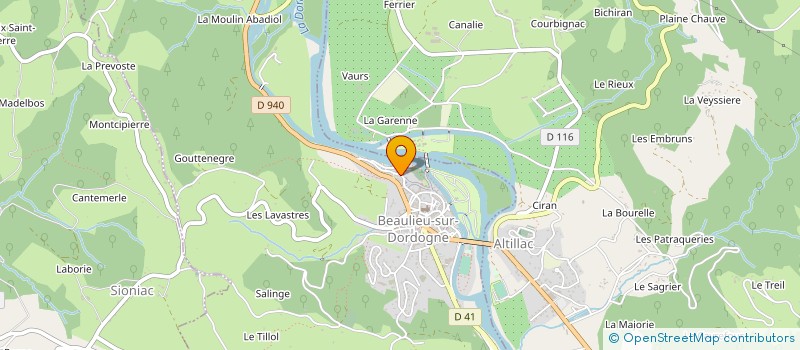 localisation de l'entreprise LA MISERICORDE MAISON RETRAITE à BEAULIEU-SUR-DORDOGNE