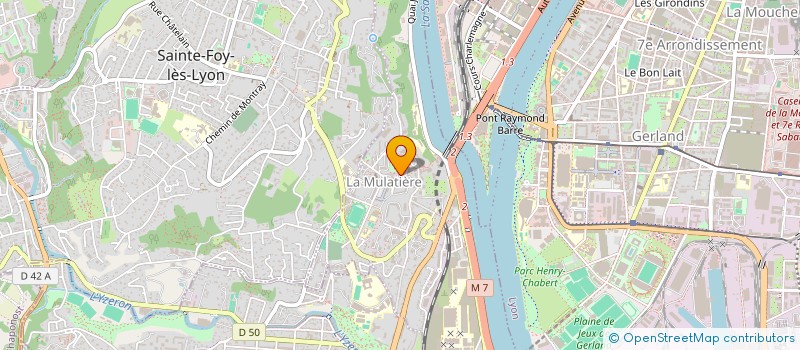 localisation de l'entreprise LA MISSION EVANGELIQUE LA NOUVELLE GLOIRE  LA MULATIERE