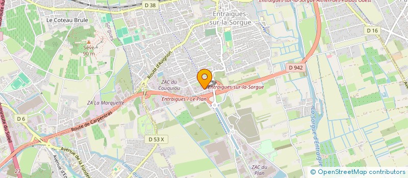 localisation de l'entreprise LA MOINEAUDIERE  ENTRAIGUES-SUR-LA-SORGUE