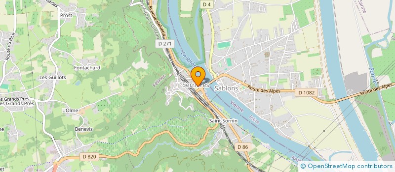localisation de l'entreprise LA MOISSON DES CO-PAINS à SERRIERES