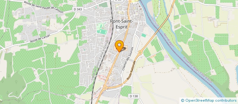 localisation de l'entreprise LA MOLLEGEOISE à PONT-SAINT-ESPRIT