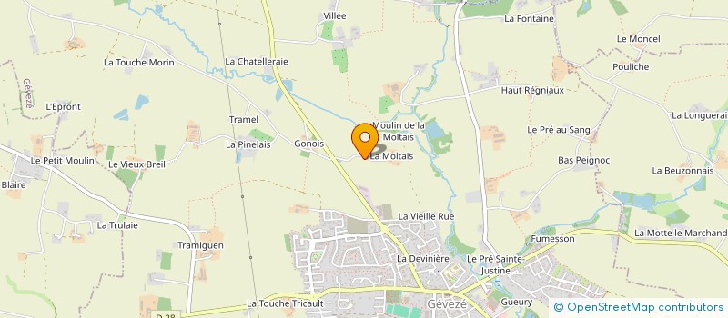 localisation de l'entreprise LA MOLTAIS  GEVEZE