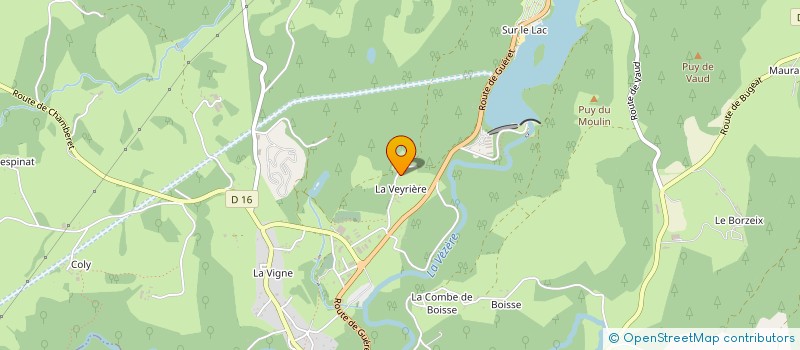localisation de l'entreprise LA MONARDE PROJETS à TREIGNAC