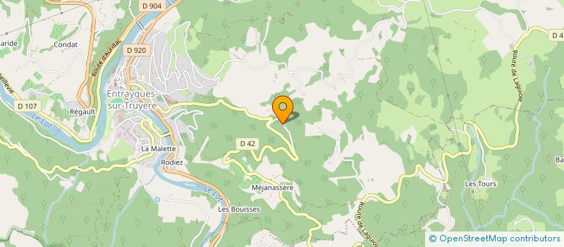 localisation de l'entreprise LA MONCALINERIE  ENTRAYGUES-SUR-TRUYERE