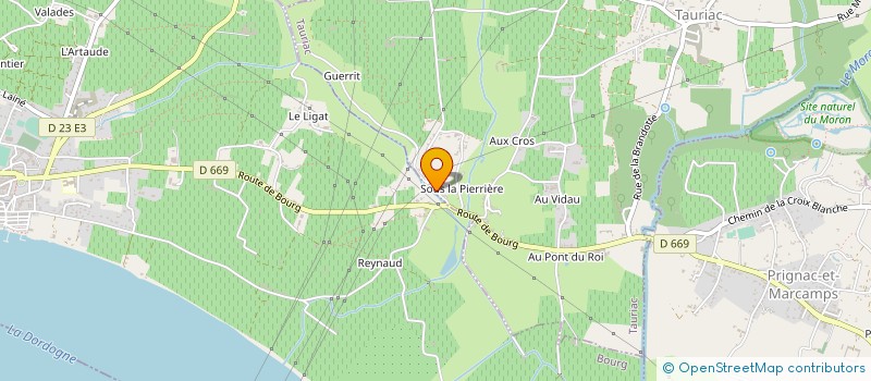 localisation de l'entreprise LA MONDIALE DES TOITURES à TAURIAC