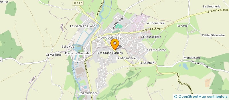 localisation de l'entreprise LA MONDOUBLOTIERE  CORMENON