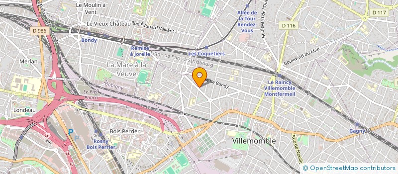 localisation de l'entreprise LA MONGOLFIERE  VILLEMOMBLE