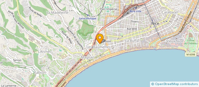 localisation de l'entreprise LA MONIKA  NICE