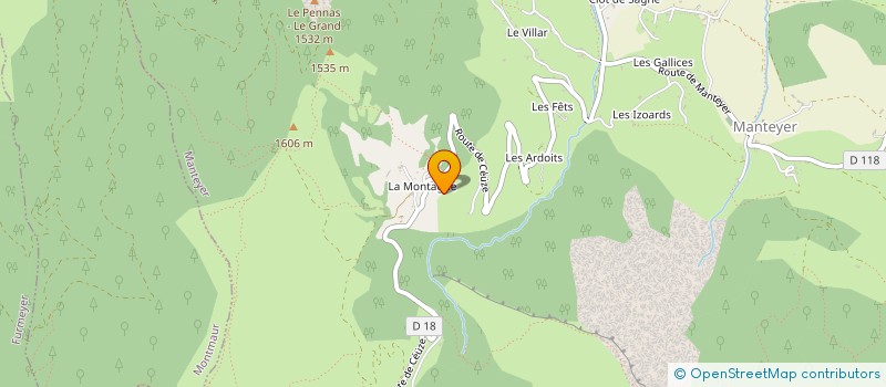 localisation de l'entreprise LA MONTAGNE  MANTEYER