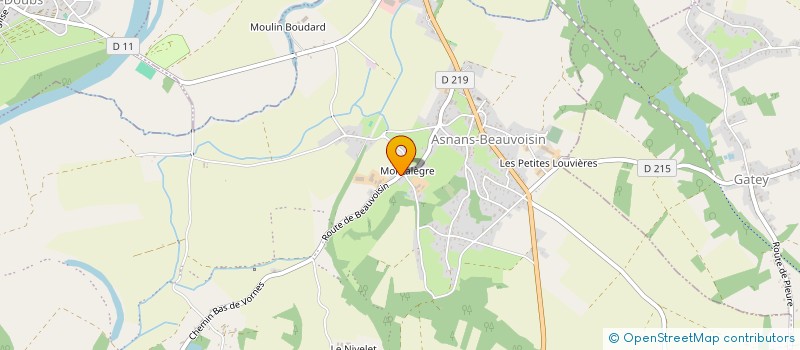 localisation de l'entreprise LA MONTAGNE  ASNANS-BEAUVOISIN