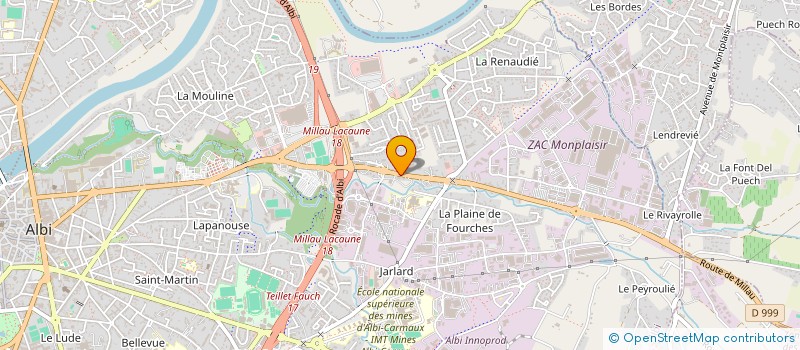 localisation de l'entreprise LA MONTAGNE à ALBI