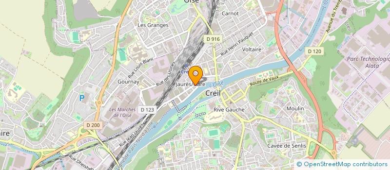 localisation de l'entreprise LA MONTAGNE BLEUE  CREIL