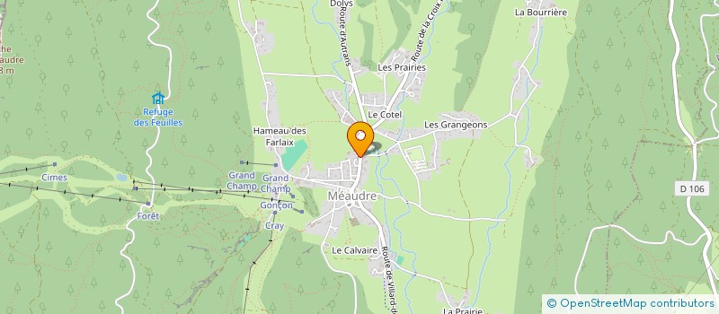 localisation de l'entreprise LA MONTAGNE DES 3 SOLEILS  AUTRANS-MEAUDRE EN VERCORS