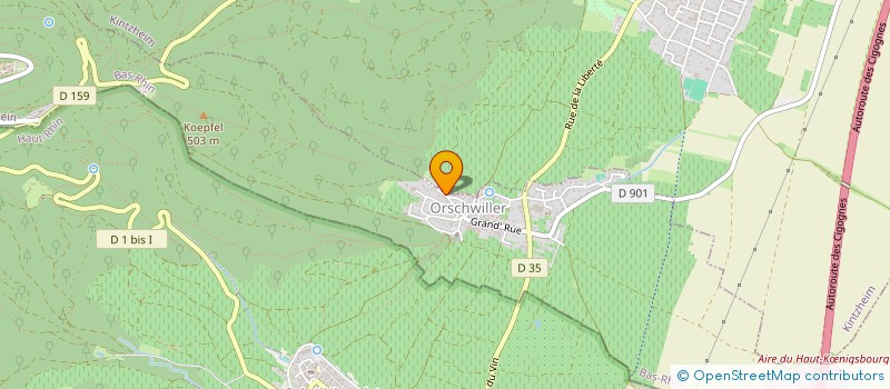localisation de l'entreprise LA MONTAGNE DES SINGES à KINTZHEIM