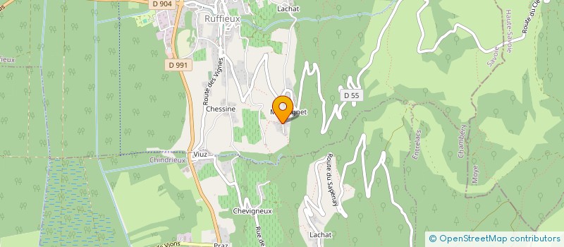 localisation de l'entreprise LA MONTAGNETTE  RUFFIEUX