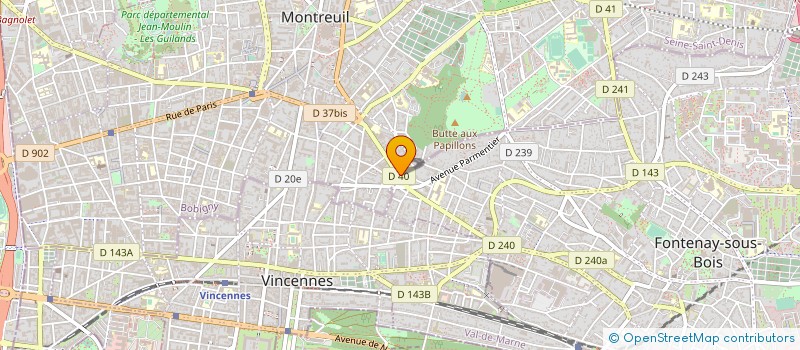 localisation de l'entreprise LA MONTANA à MONTREUIL