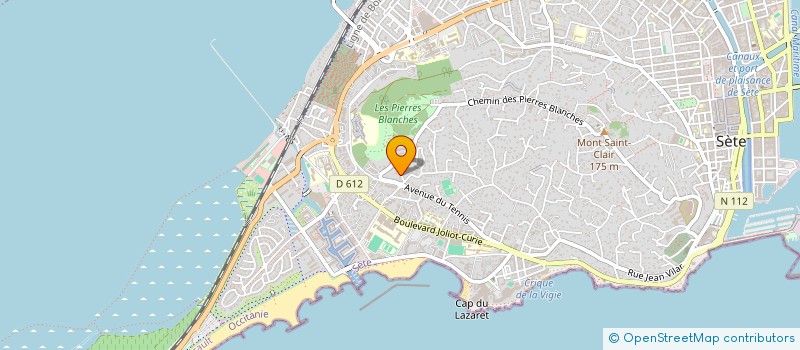 localisation de l'entreprise LA MONTEE DES PIERRES BLANCHES à SETE