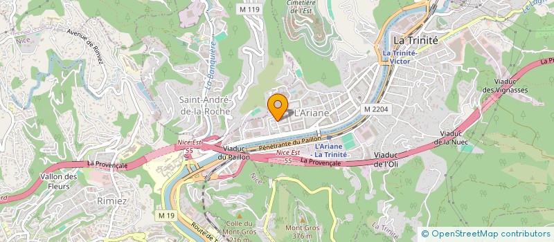 localisation de l'entreprise LA MONTERCHIESE DU BATIMENT à NICE
