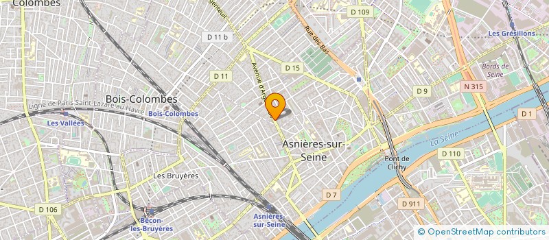localisation de l'entreprise LA MONTMARTROISE à ASNIERES-SUR-SEINE