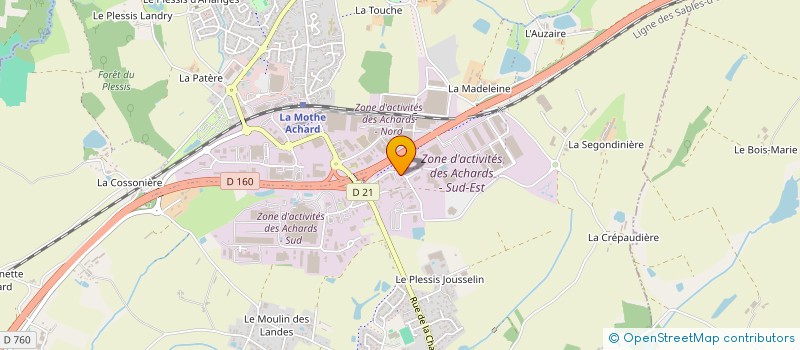 localisation de l'entreprise LA MOPPE  LES ACHARDS