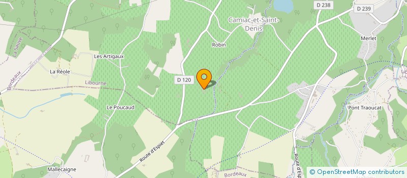 localisation de l'entreprise LA MORINIERE  CAMIAC-ET-SAINT-DENIS