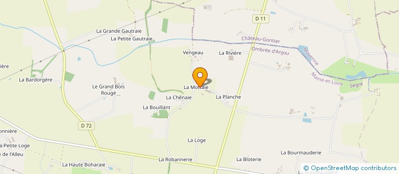 localisation de l'entreprise LA MOTTAIE à OMBREE D'ANJOU