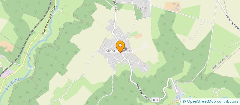 localisation de l'entreprise LA MOTTE  MONT-CAUVAIRE