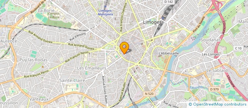 localisation de l'entreprise LA MOTTE DES VINS à LIMOGES