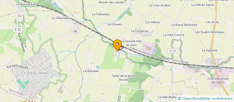 localisation de l'entreprise LA MOTTE ROUXEL  SAINT-JOUAN-DES-GUERETS